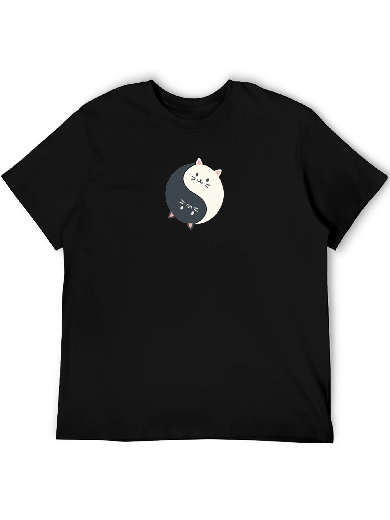 Yin Yang Cats Graphic Tee - Balance & Style!