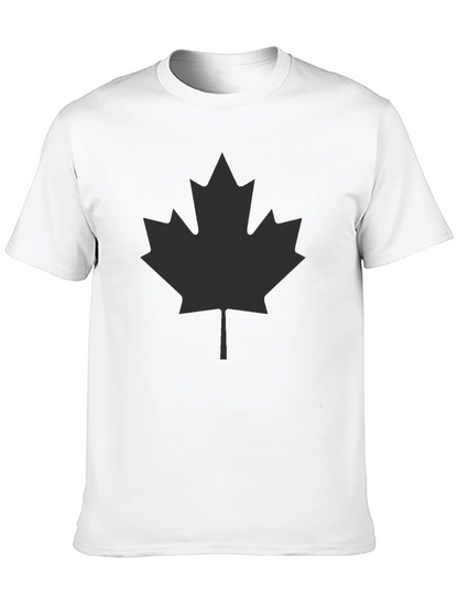 Maple Leaf Graphic Tee - Black Casual Shirt