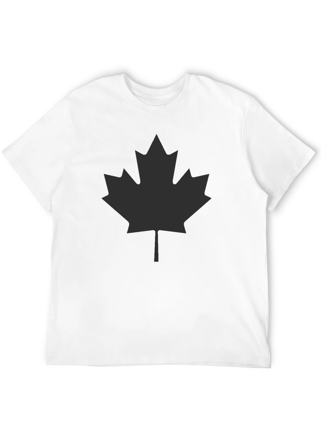 Maple Leaf Graphic Tee - Black Casual Shirt