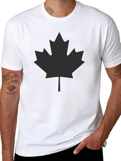 Maple Leaf Graphic Tee - Black Casual Shirt
