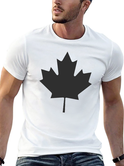 Maple Leaf Graphic Tee - Black Casual Shirt