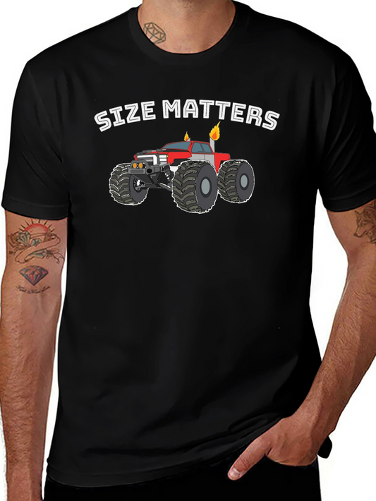 Size Matters Monster Truck Graphic T-Shirt