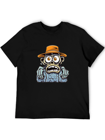 Cartoon Monkey Graphic T-Shirt