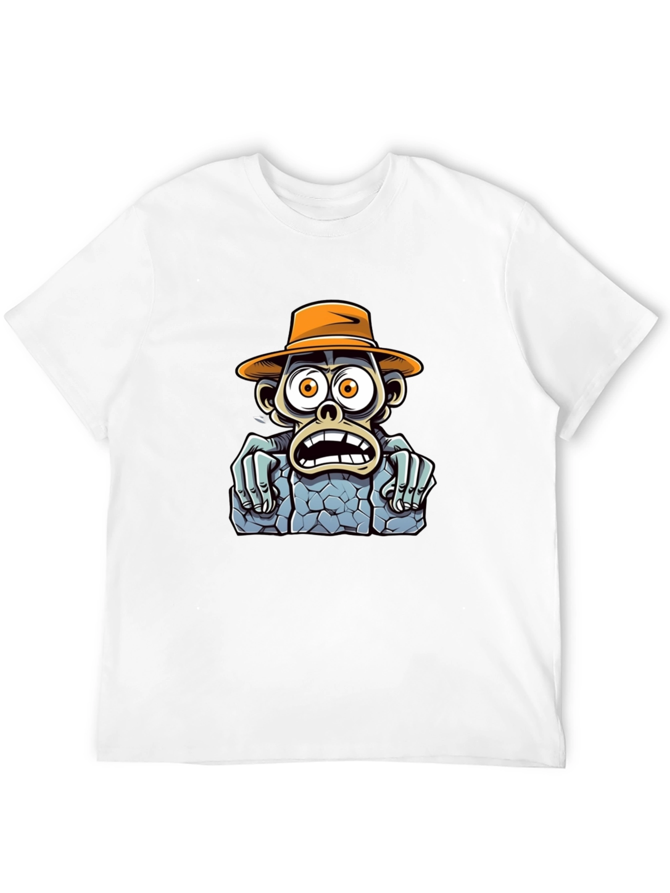 Cartoon Monkey Graphic T-Shirt