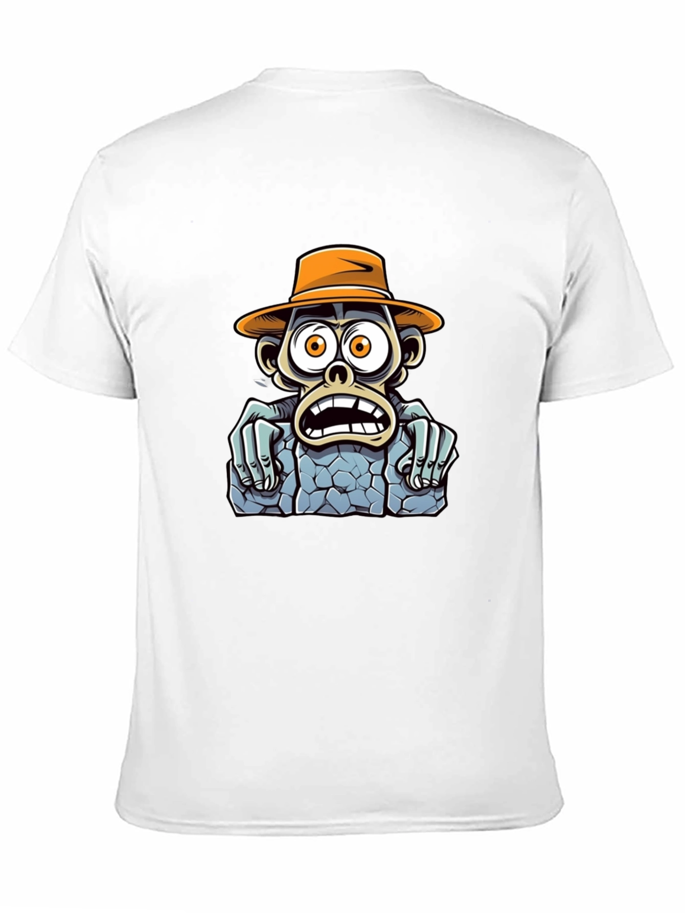 Cartoon Monkey Graphic T-Shirt