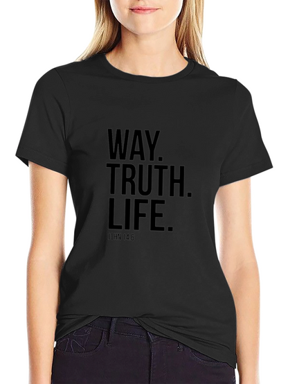 Way Truth Life T-Shirt - John 14:6 Religious Tee