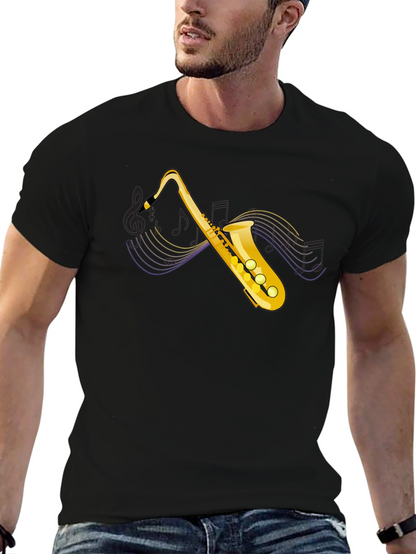 Saxophone Graphic Tee - Musical Instrument T-Shirt