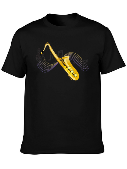 Saxophone Graphic Tee - Musical Instrument T-Shirt