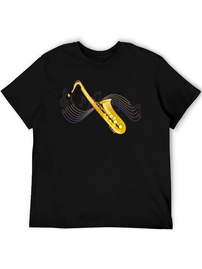 Saxophone Graphic Tee - Musical Instrument T-Shirt