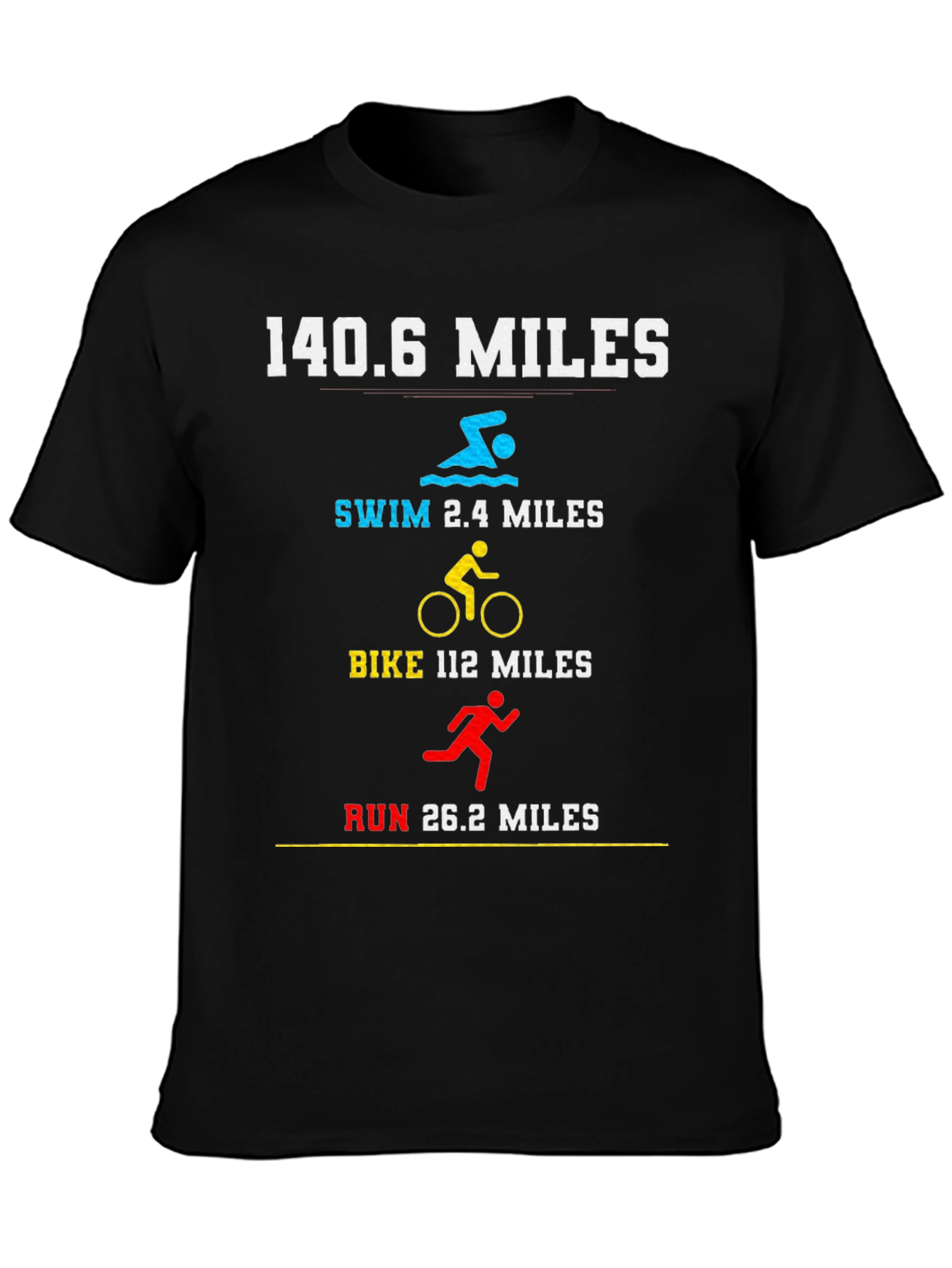 140.6 Miles Triathlon T-Shirt - Swim Bike Run