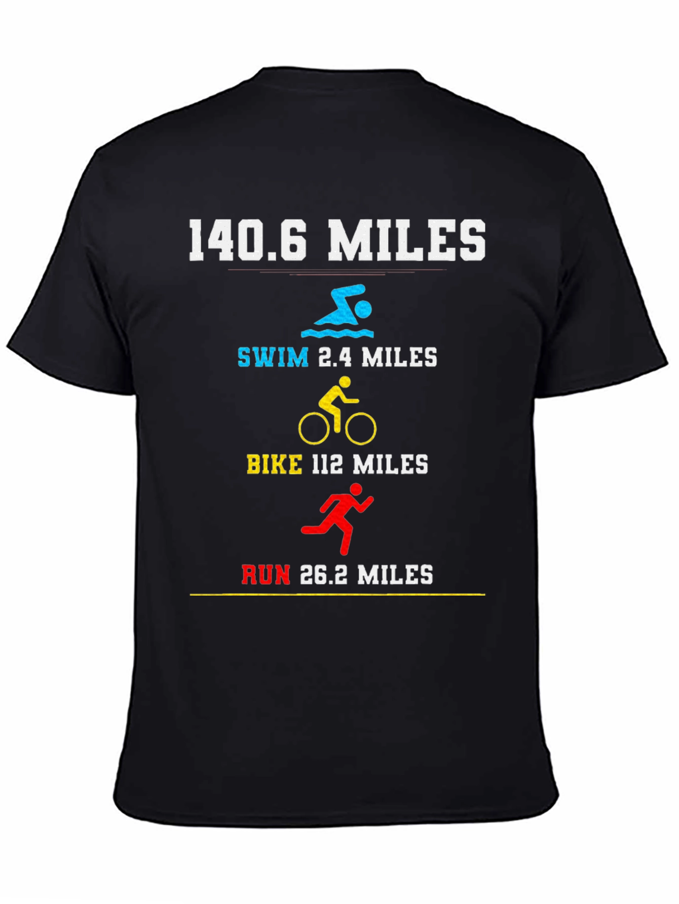 140.6 Miles Triathlon T-Shirt - Swim Bike Run
