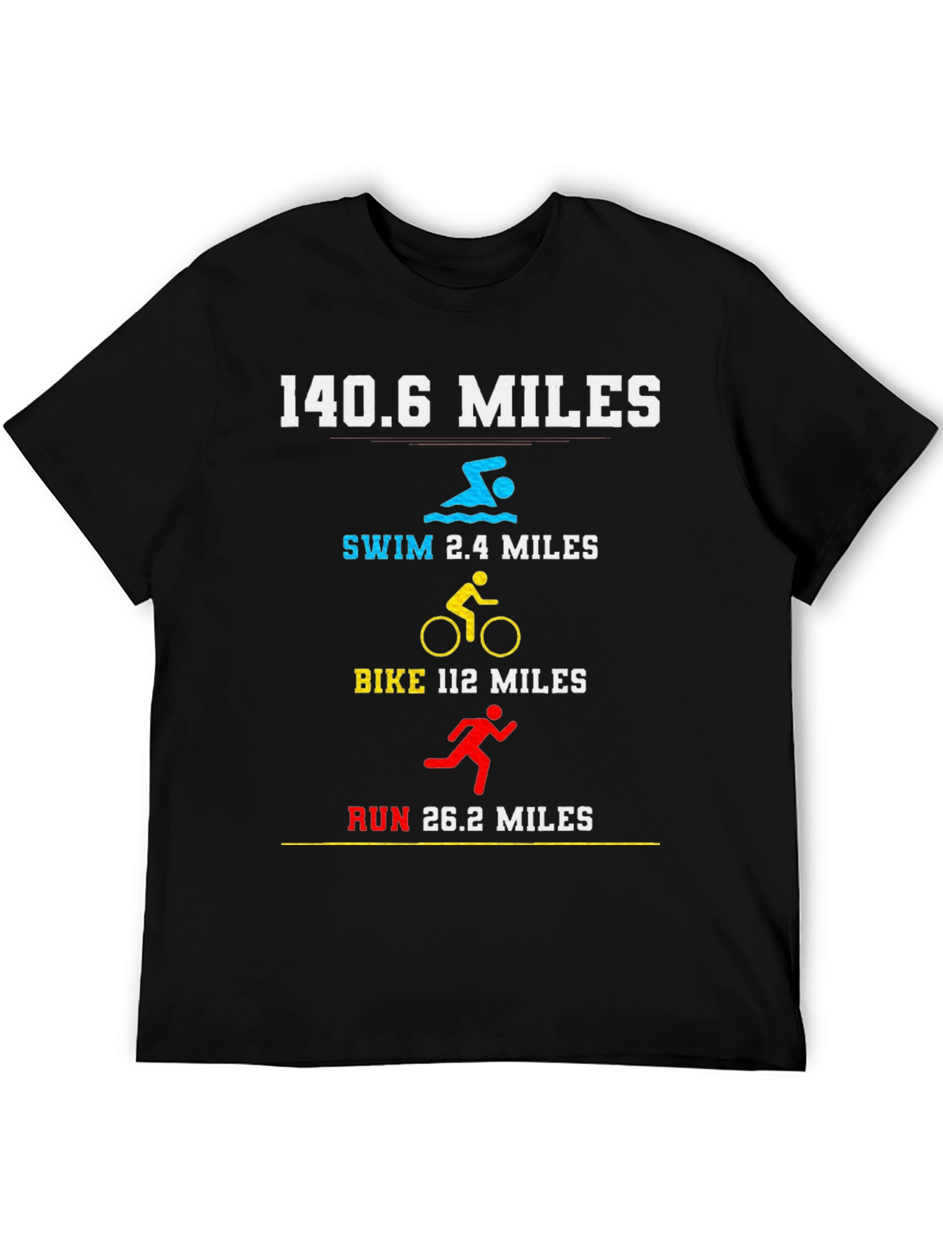 140.6 Miles Triathlon T-Shirt - Swim Bike Run