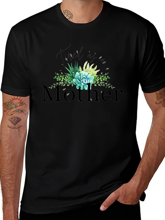 Tired As A Mother Graphic Tee - Black