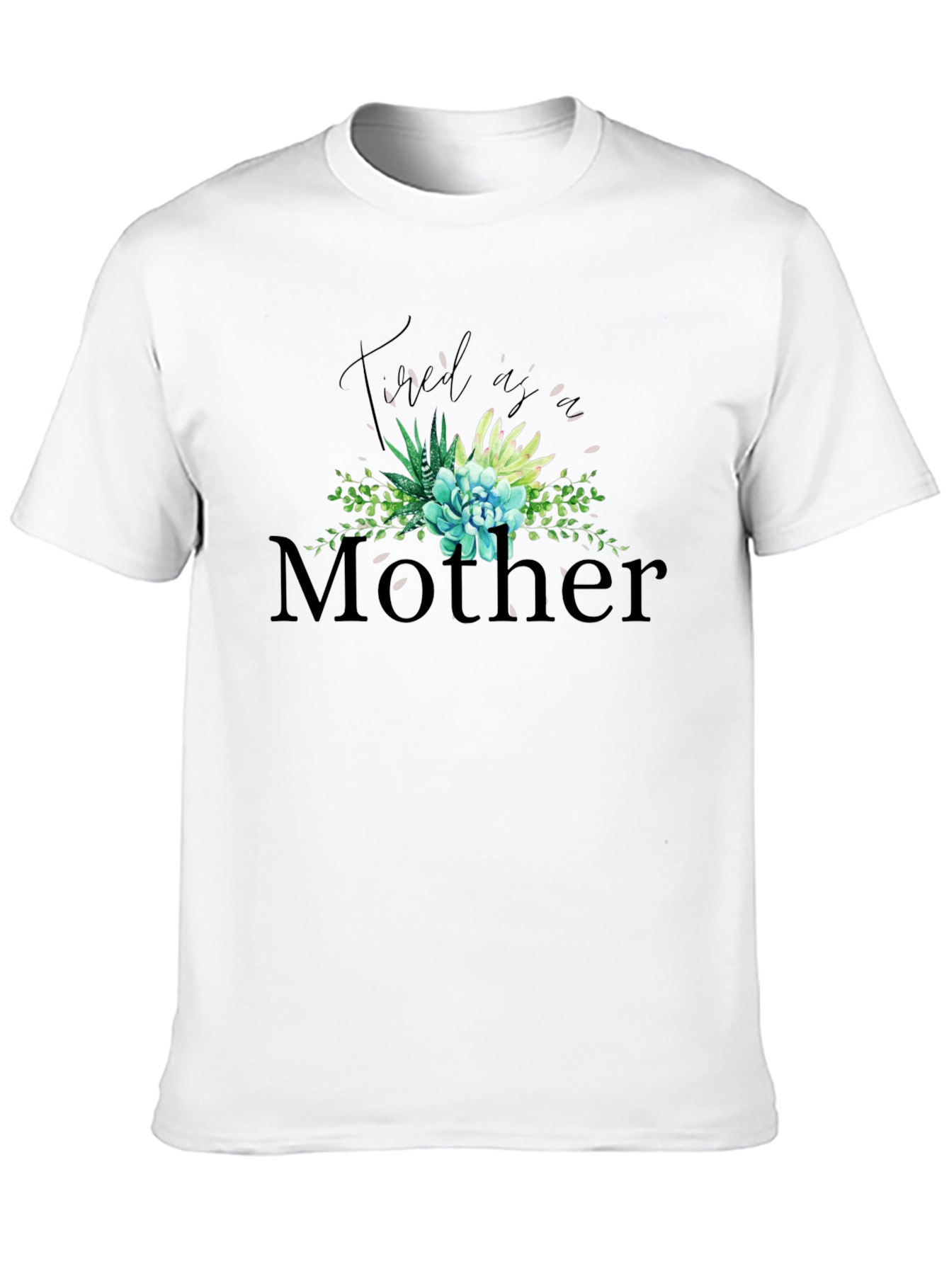Tired As A Mother Graphic Tee - Black