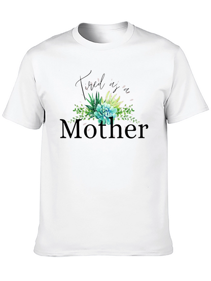 Tired As A Mother Graphic Tee - Black