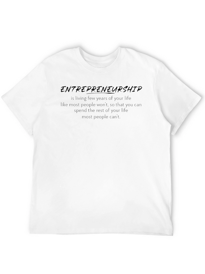 Entrepreneurship Slogan Black T-Shirt