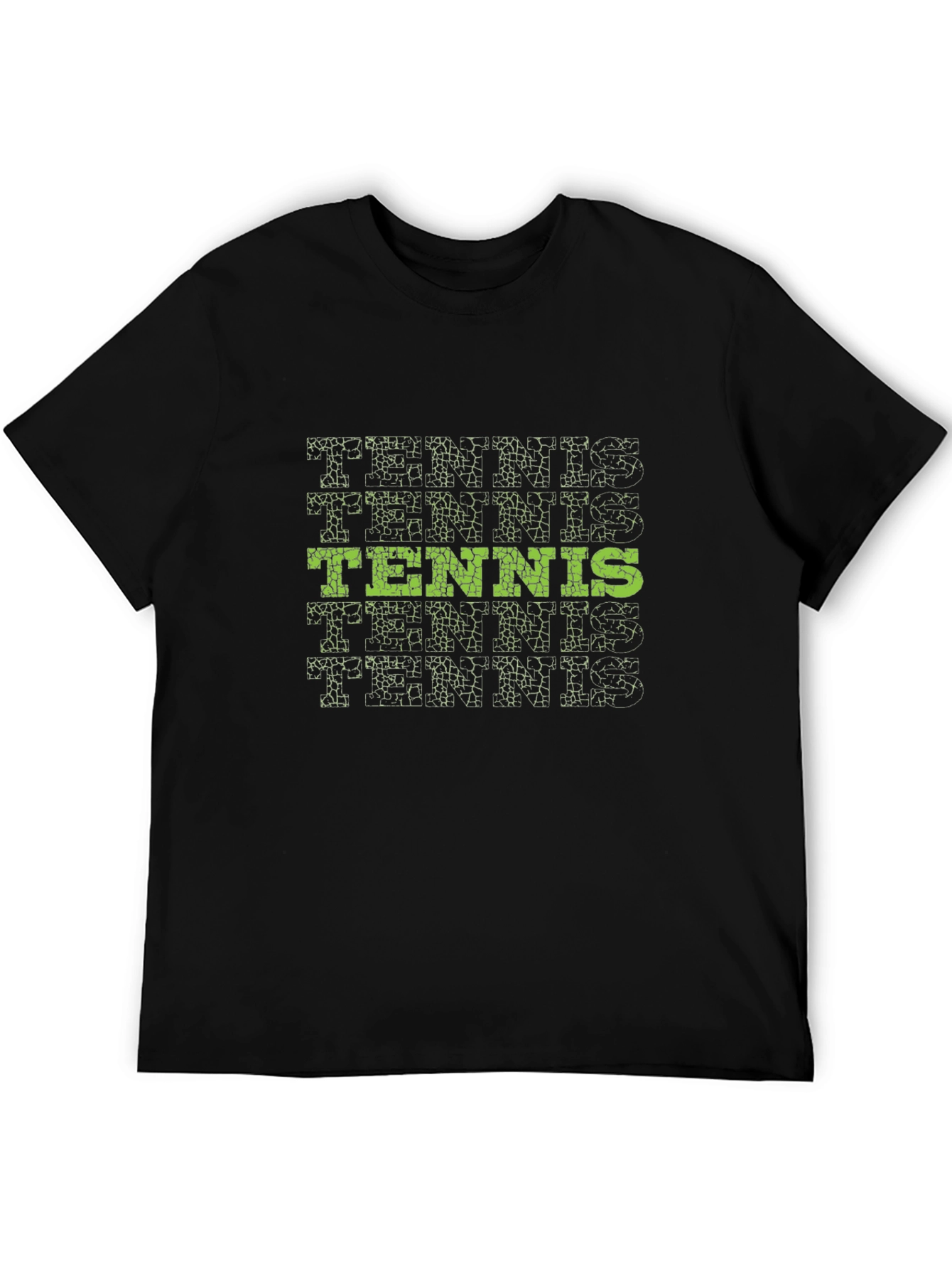 Tennis Graphic Tee - Stylish Black Cotton T-Shirt