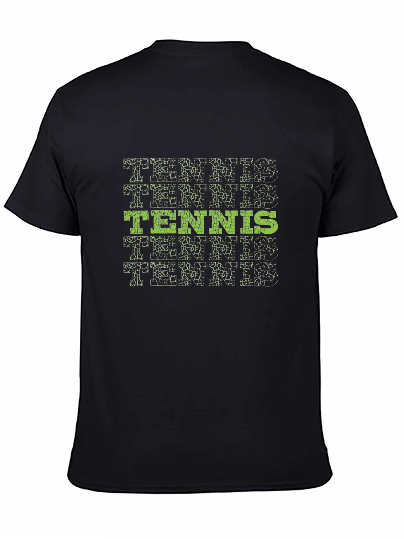 Tennis Graphic Tee - Stylish Black Cotton T-Shirt