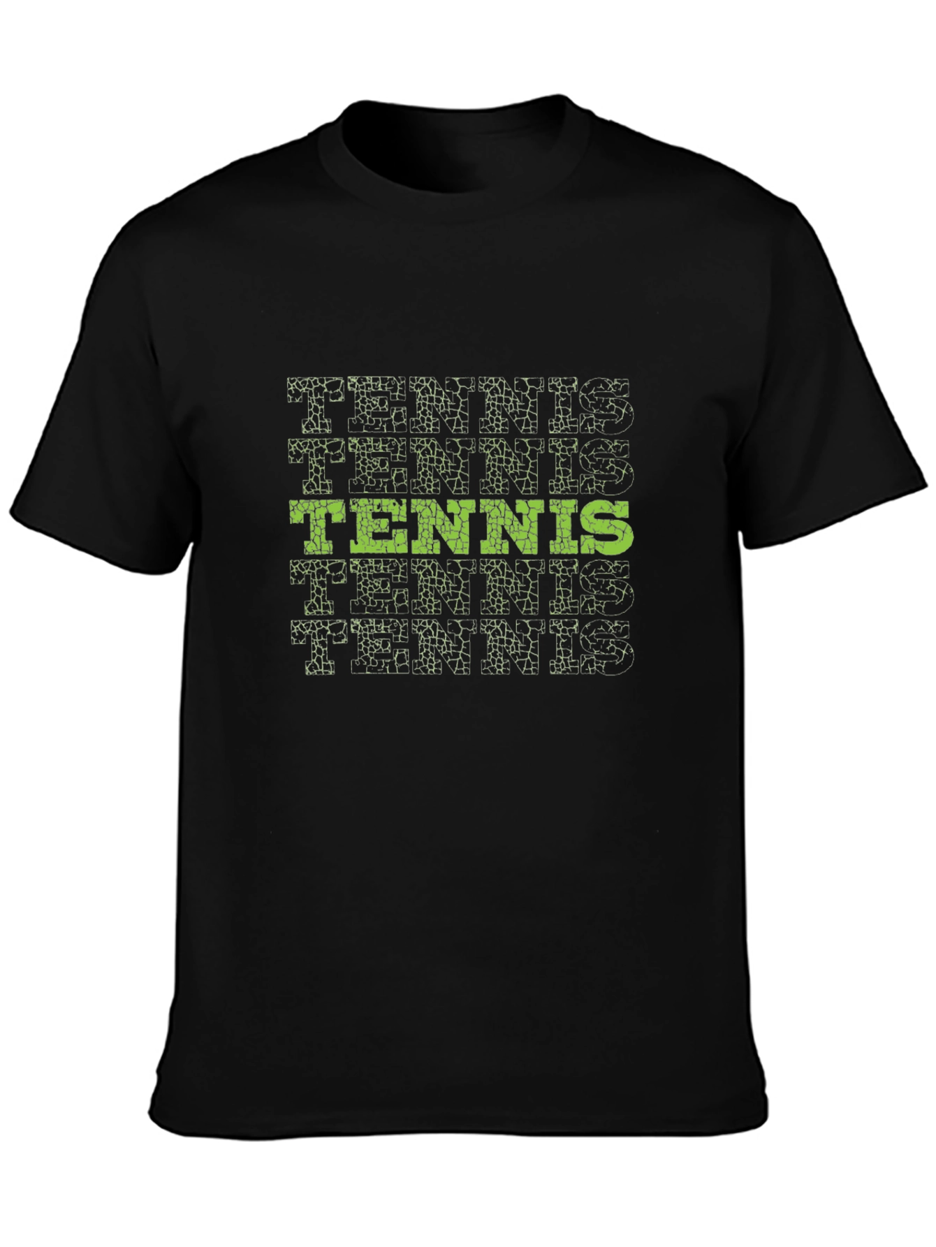 Tennis Graphic Tee - Stylish Black Cotton T-Shirt