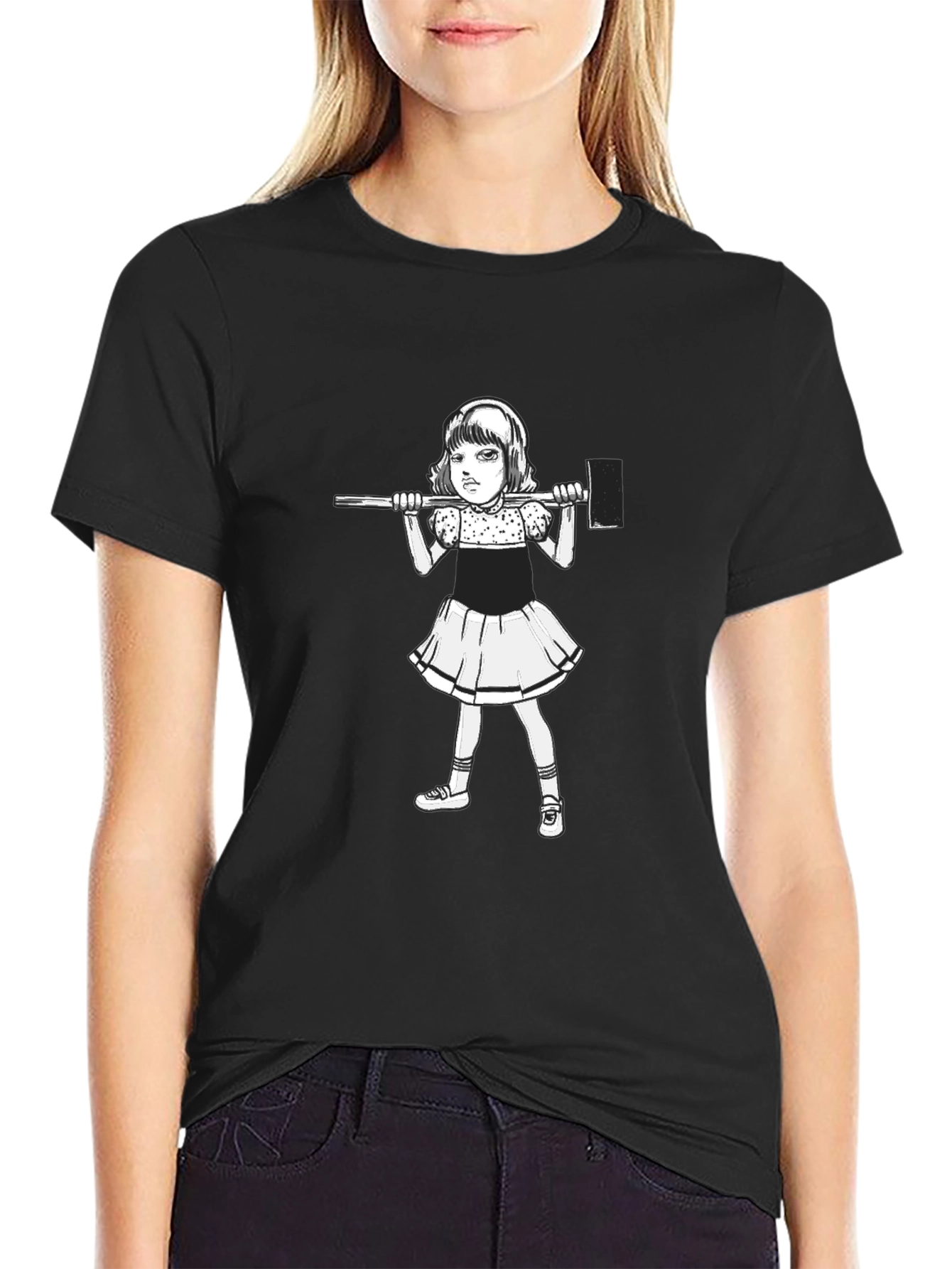 Hammer Girl Graphic Tee - Black
