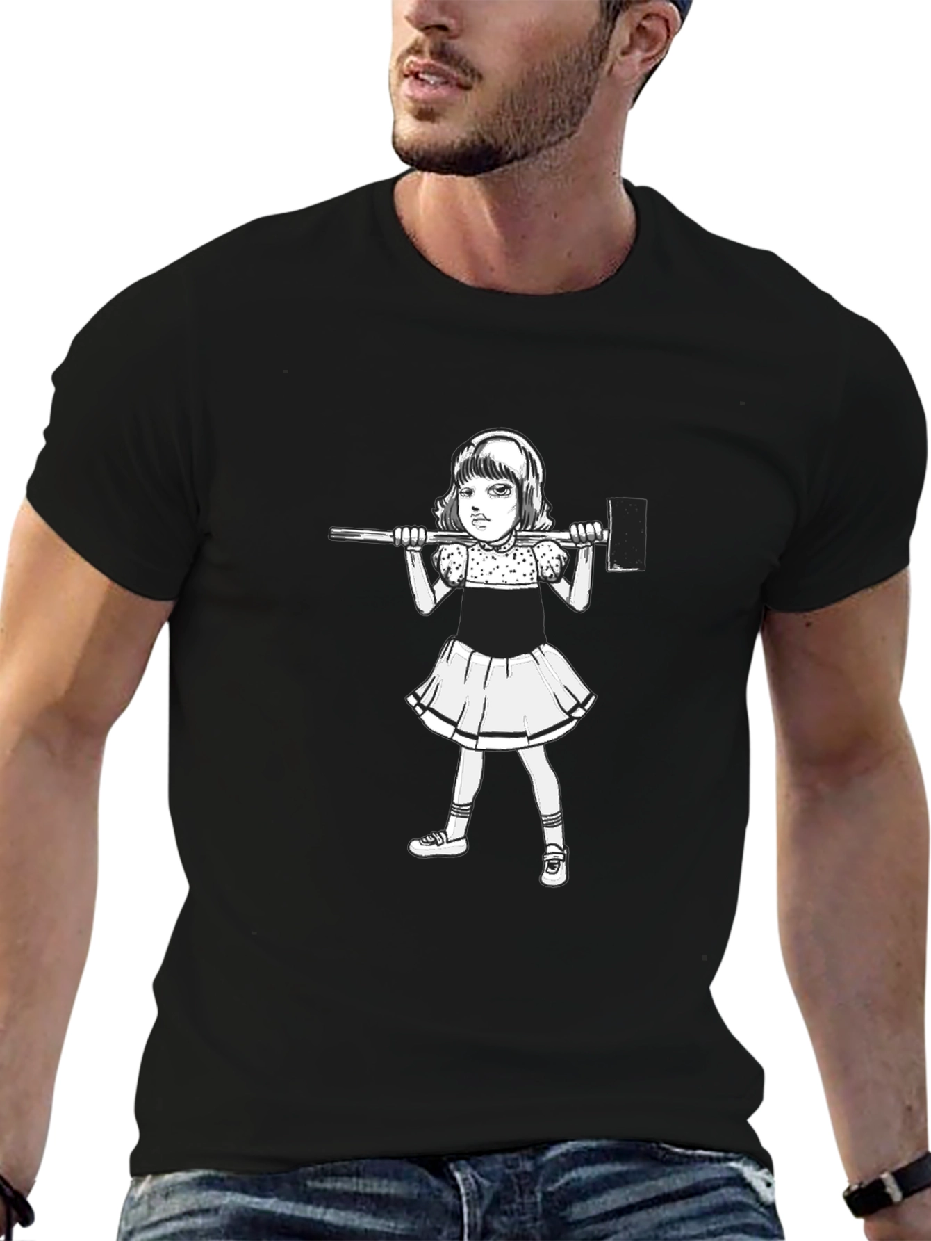 Hammer Girl Graphic Tee - Black
