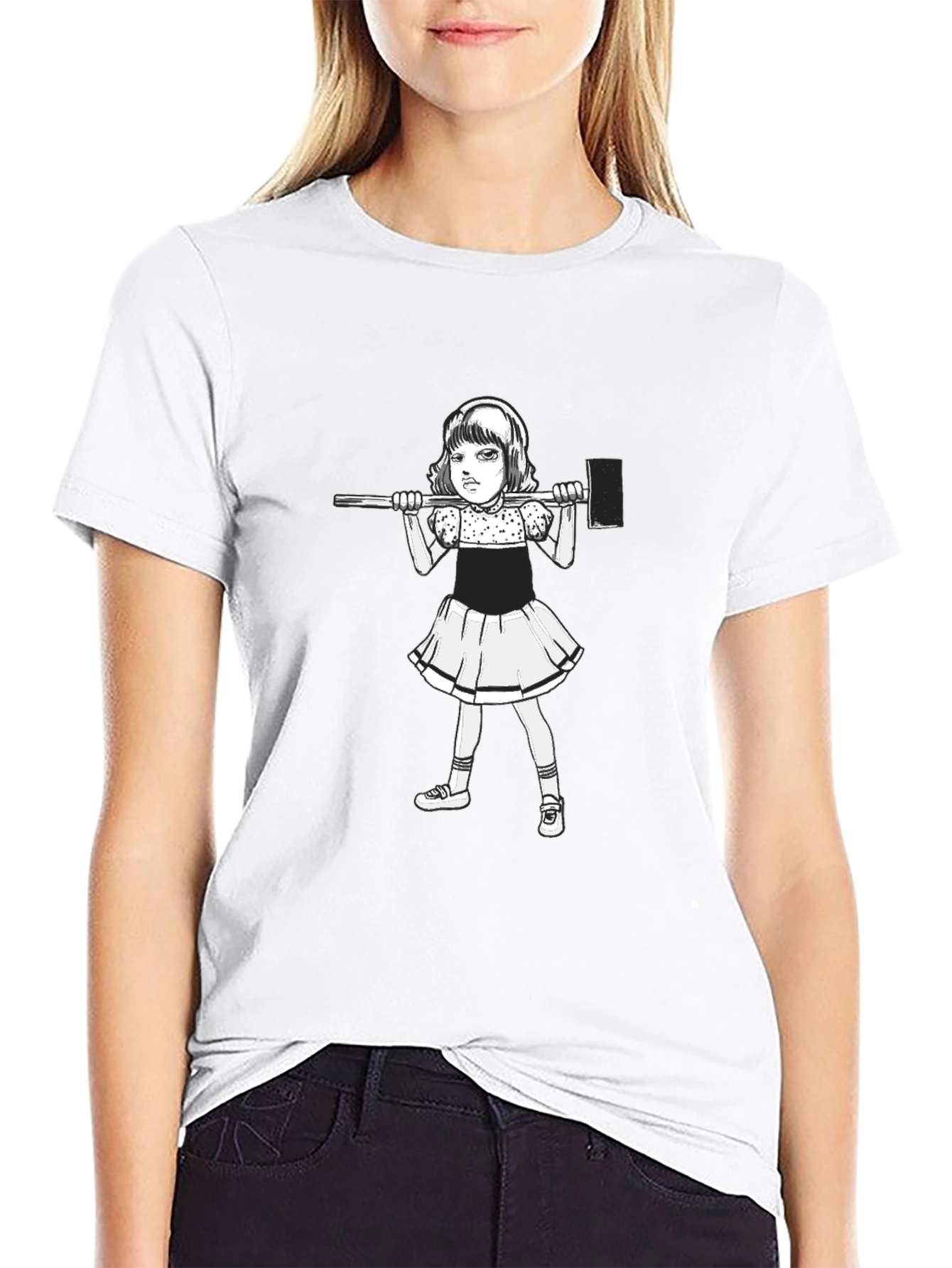 Hammer Girl Graphic Tee - Black