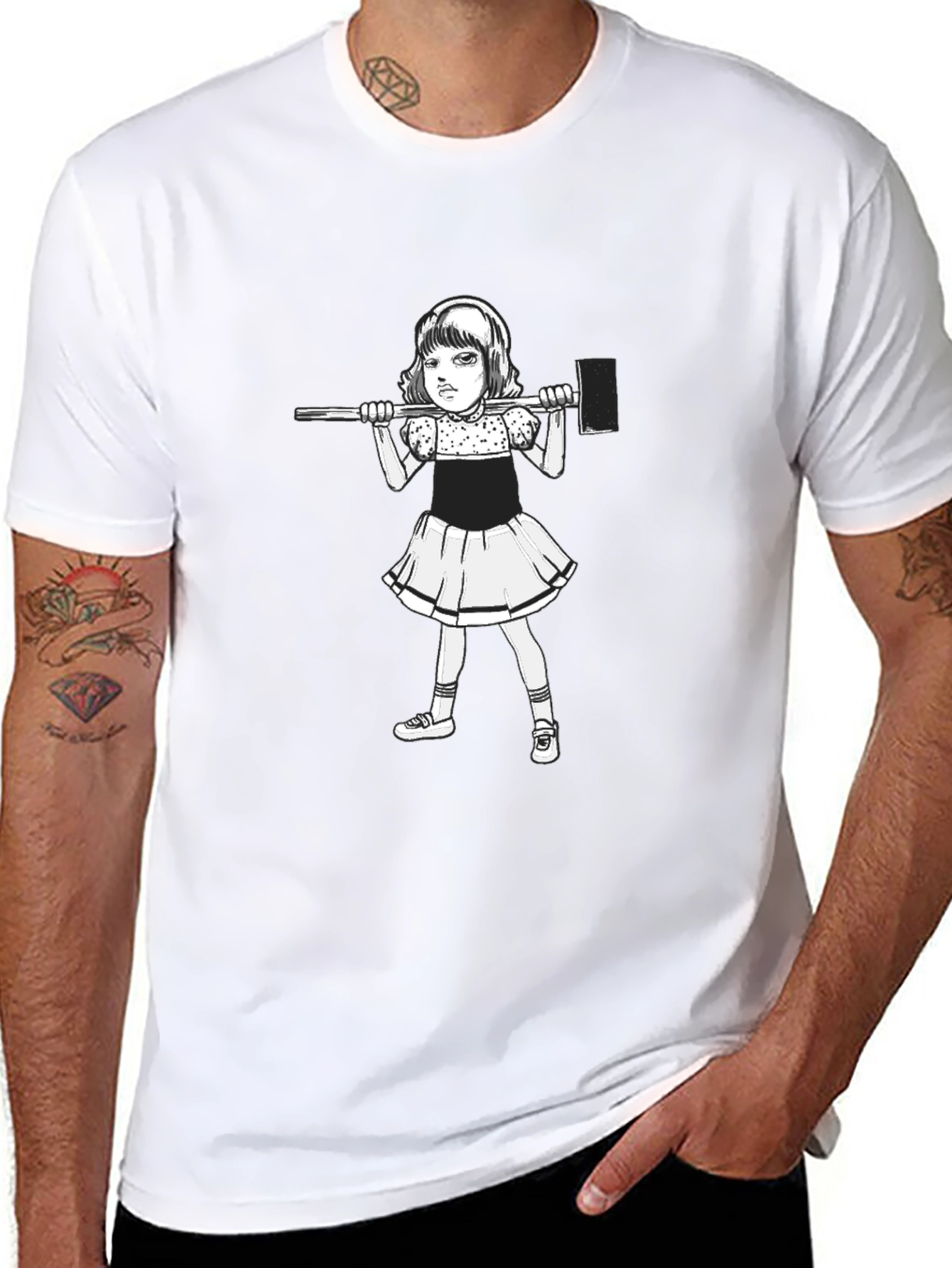 Hammer Girl Graphic Tee - Black