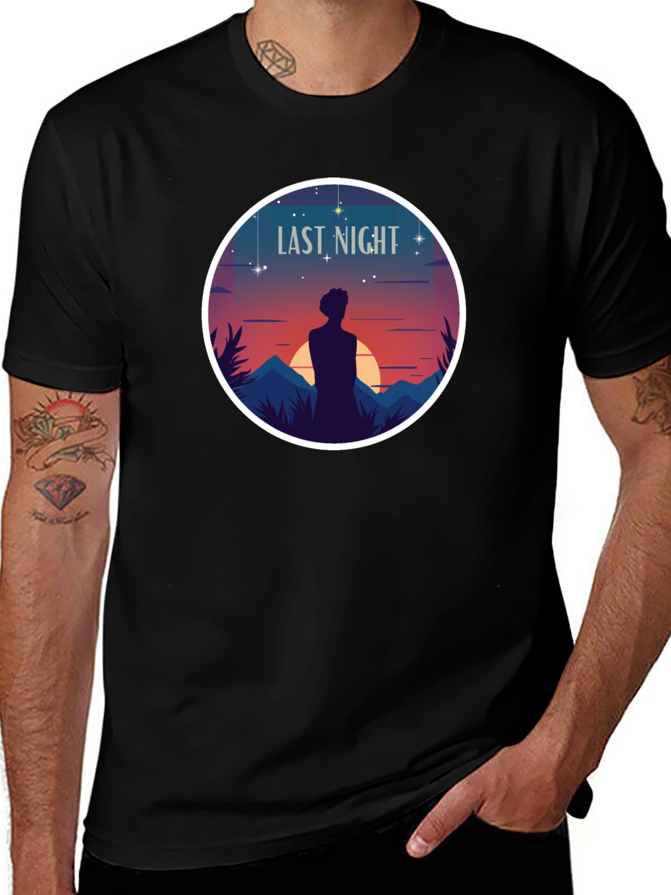 Last Night Graphic T-Shirt - Black