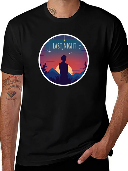 Last Night Graphic T-Shirt - Black