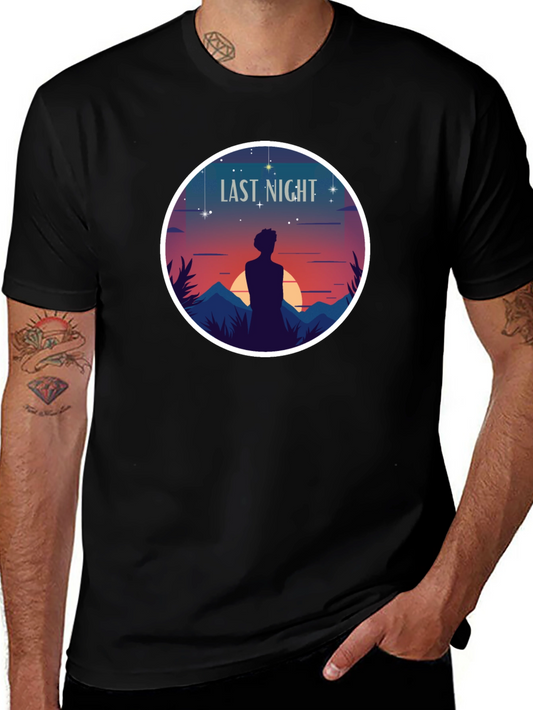 Last Night Graphic T-Shirt - Black
