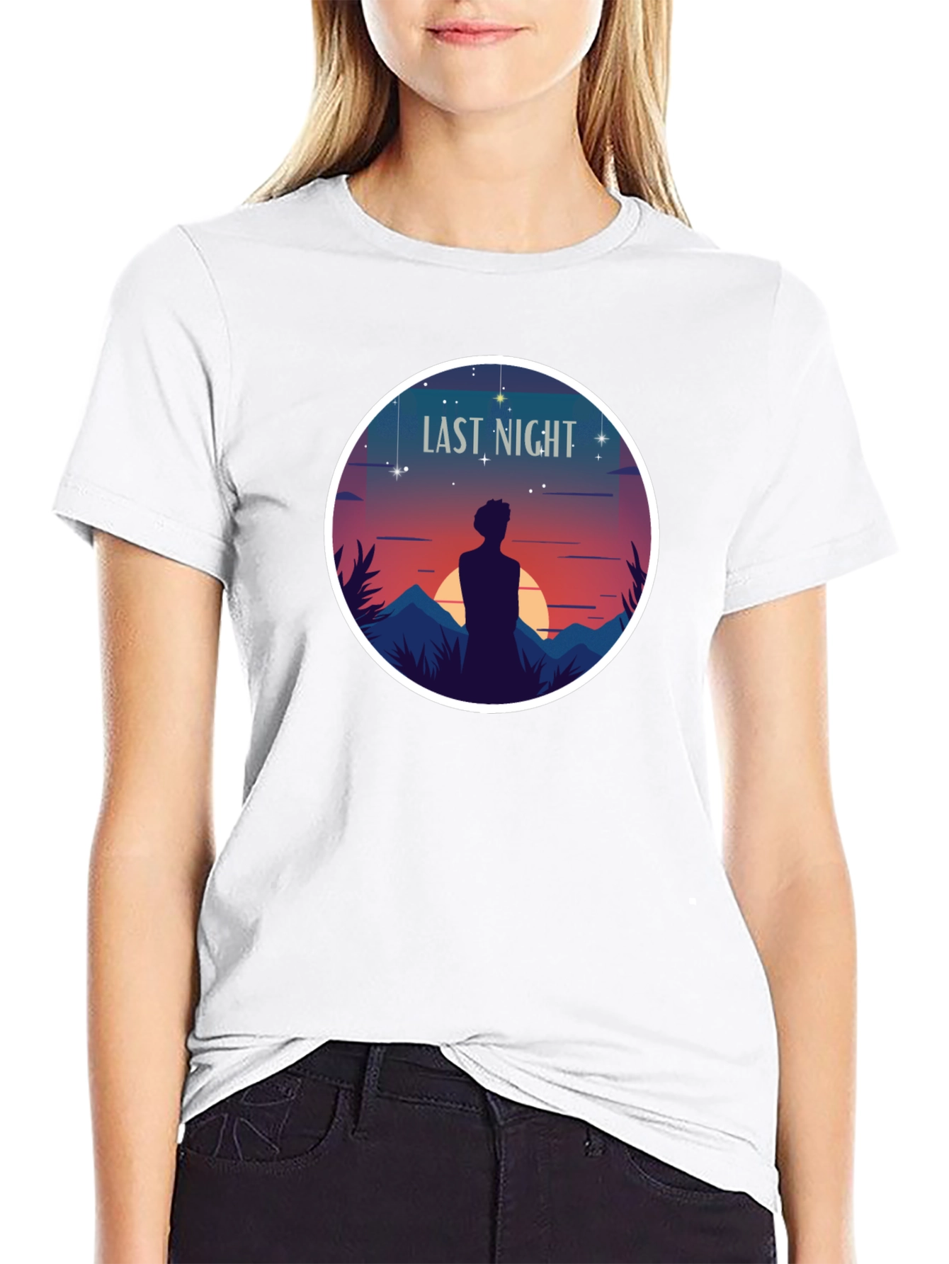 Last Night Graphic T-Shirt - Black