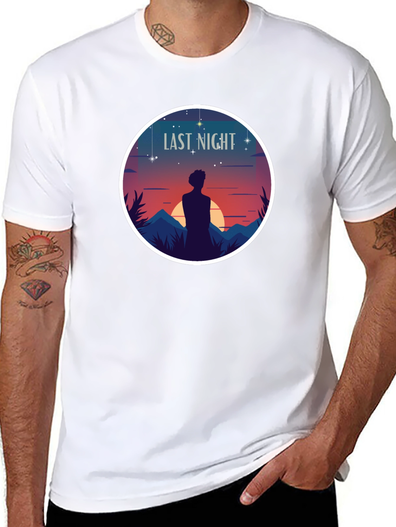 Last Night Graphic T-Shirt - Black