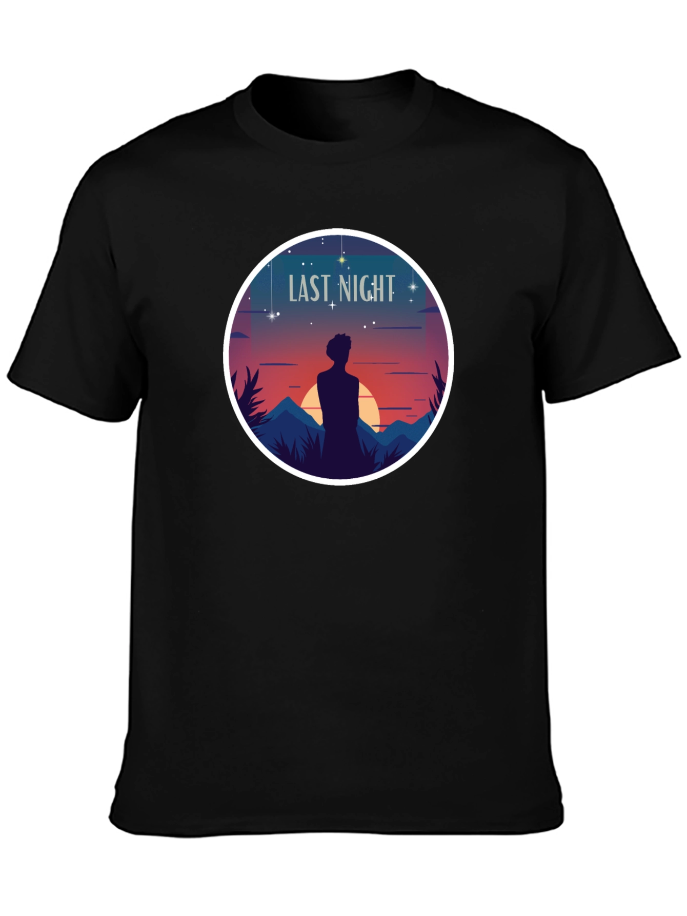 Last Night Graphic T-Shirt - Black