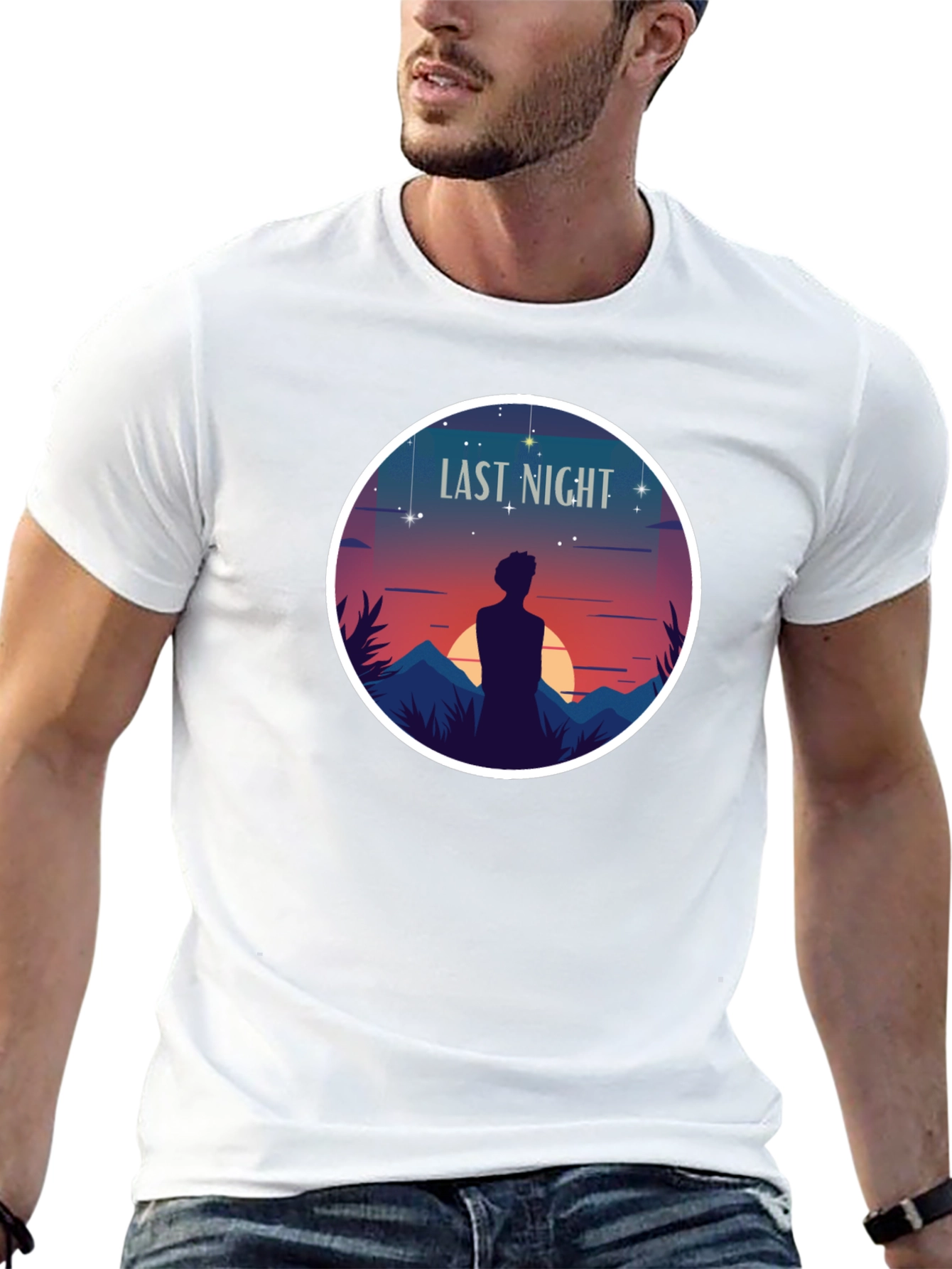 Last Night Graphic T-Shirt - Black
