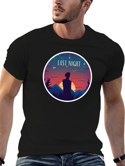 Last Night Graphic T-Shirt - Black