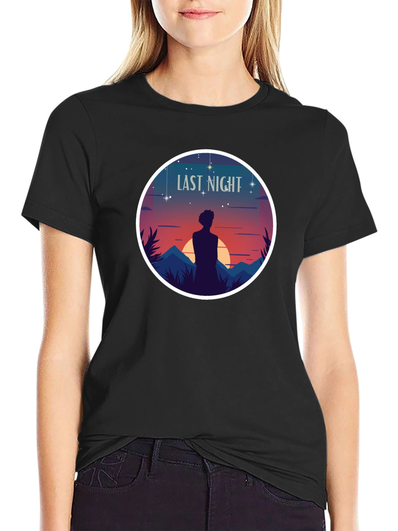 Last Night Graphic T-Shirt - Black