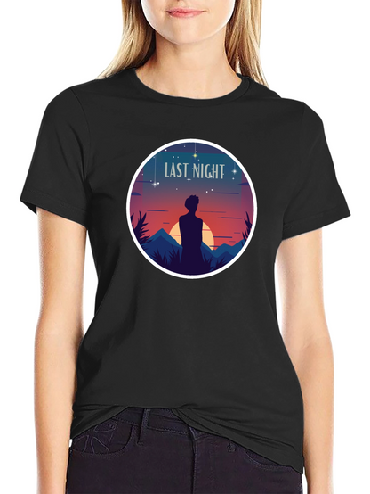 Last Night Graphic T-Shirt - Black