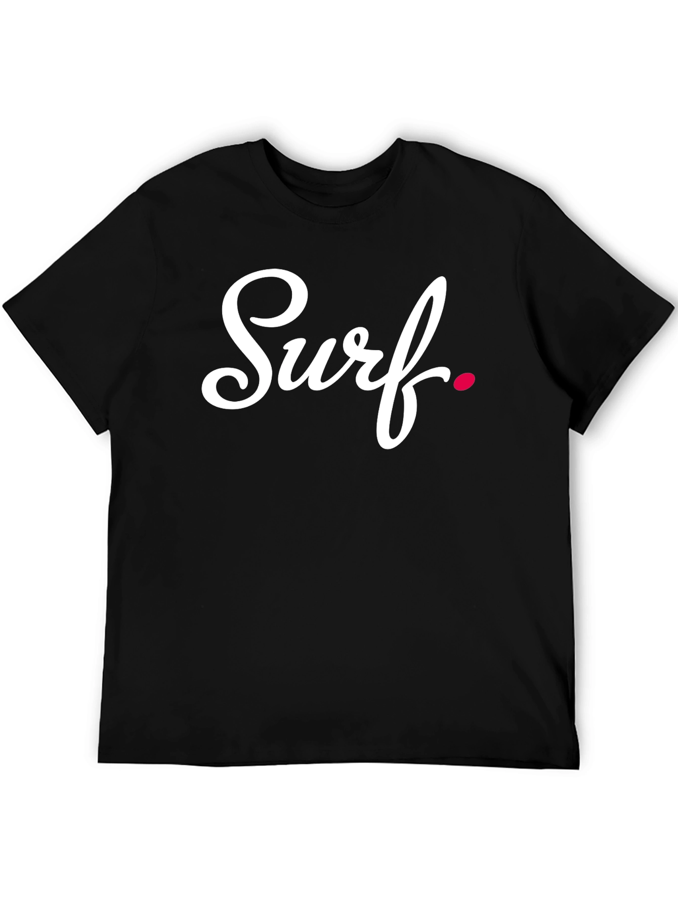 Surf Script Black T-Shirt - Casual Comfort