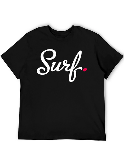 Surf Script Black T-Shirt - Casual Comfort