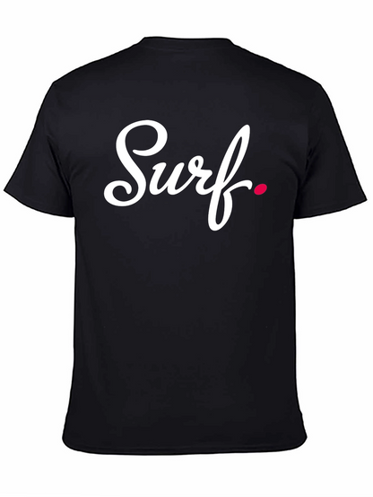 Surf Script Black T-Shirt - Casual Comfort