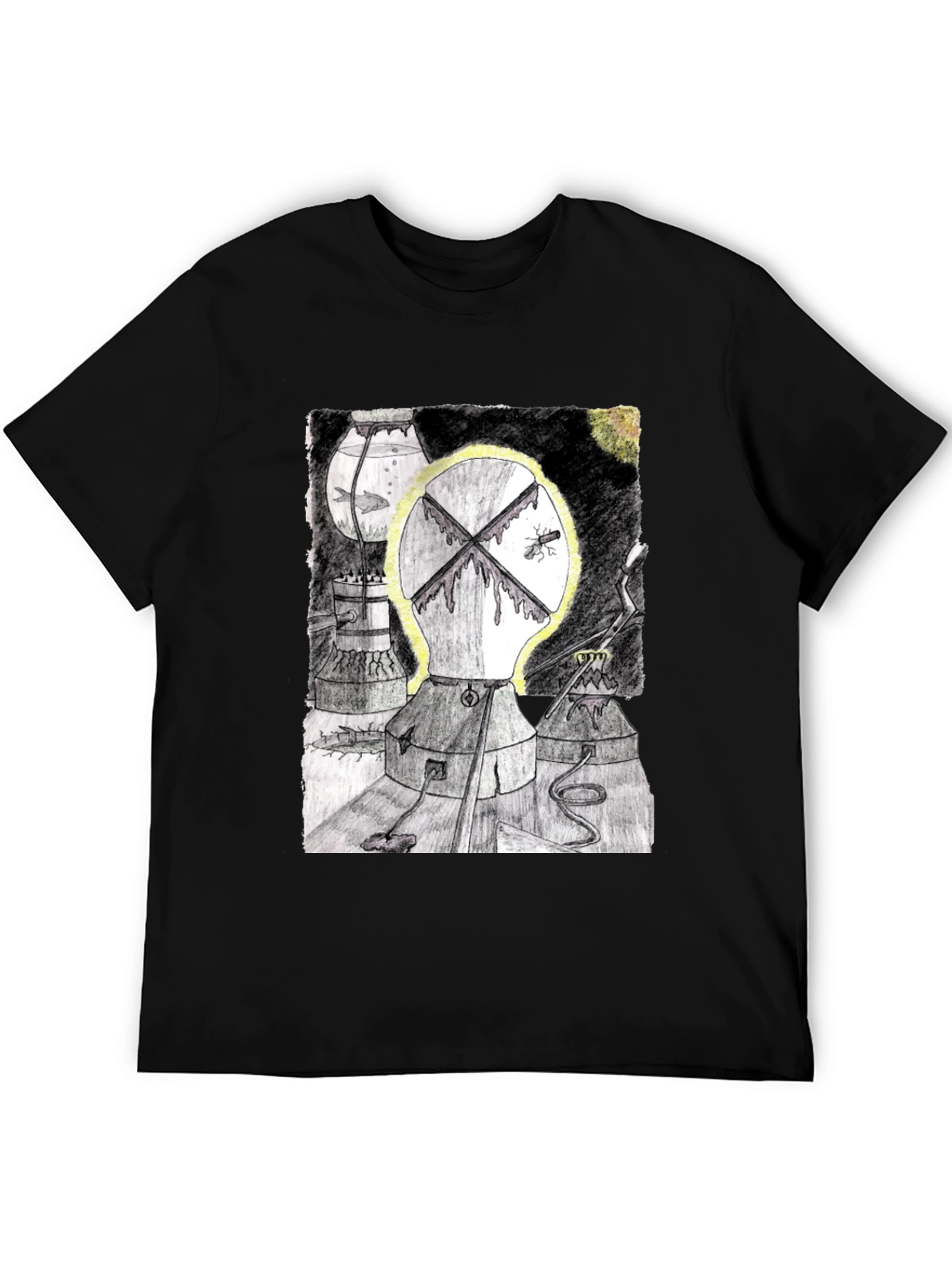 Unique Graphic Print Black T-Shirt