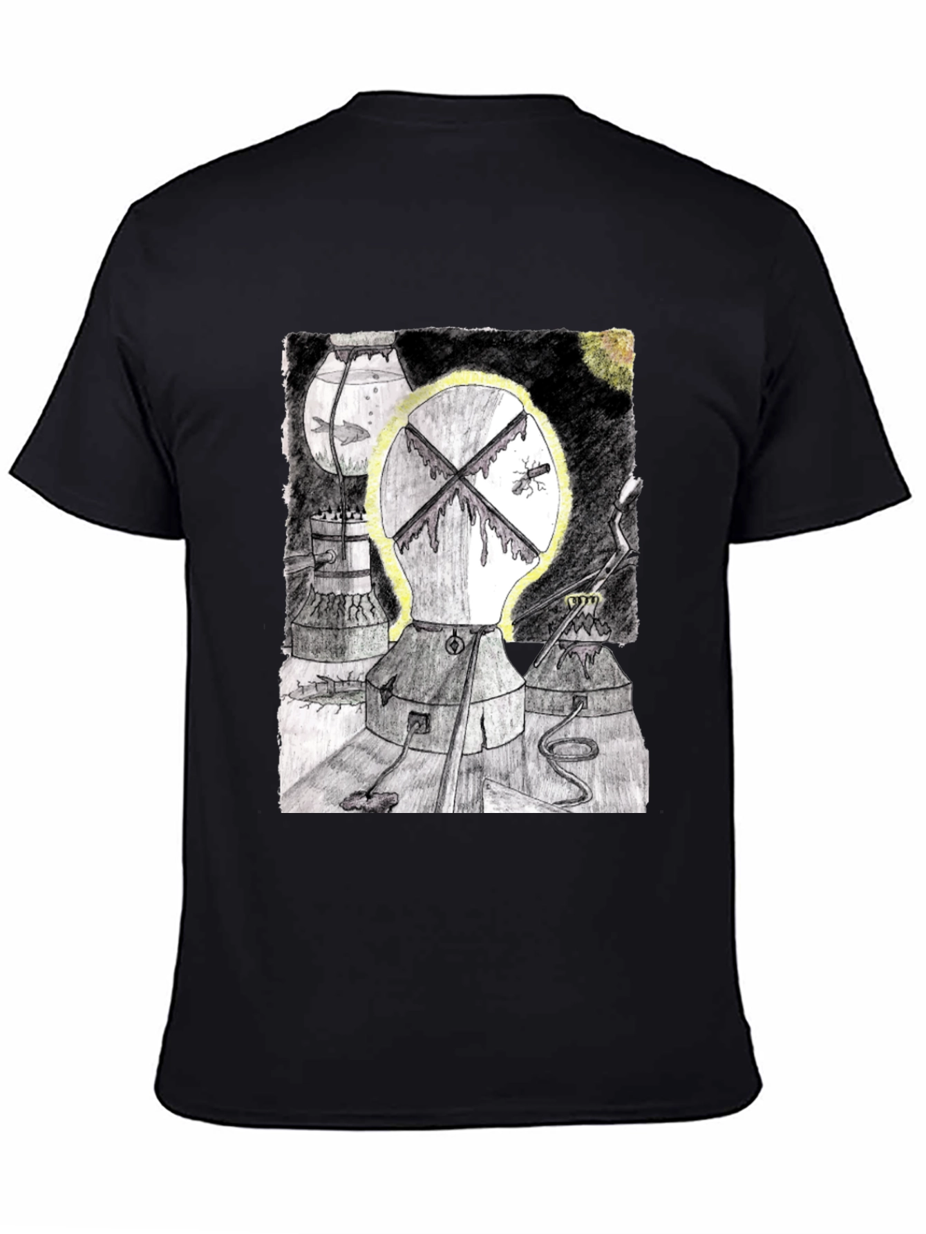 Unique Graphic Print Black T-Shirt