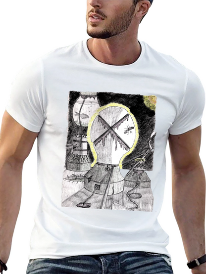 Unique Graphic Print Black T-Shirt