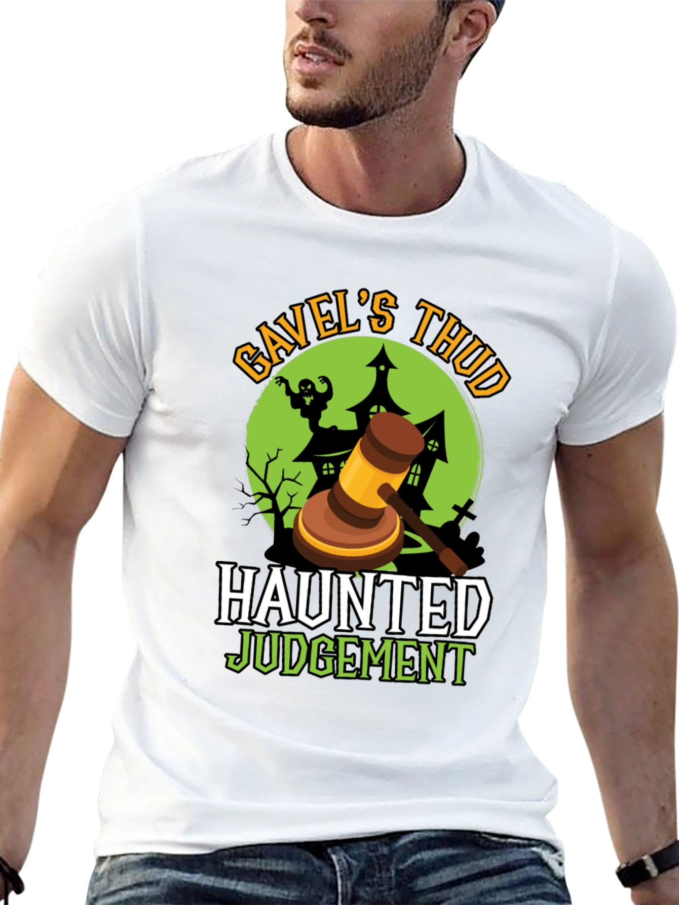 Gavels Thud Haunted Judgement Halloween Tee