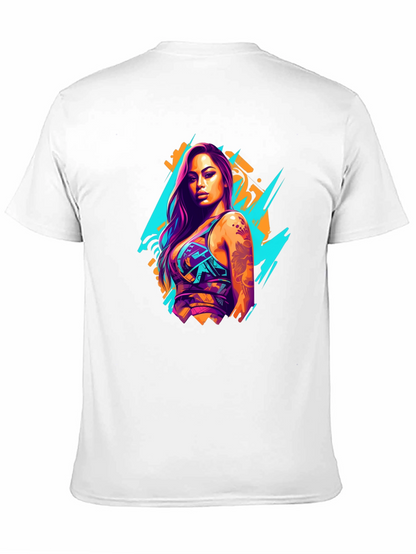 Neon Graffiti Woman Graphic T-Shirt