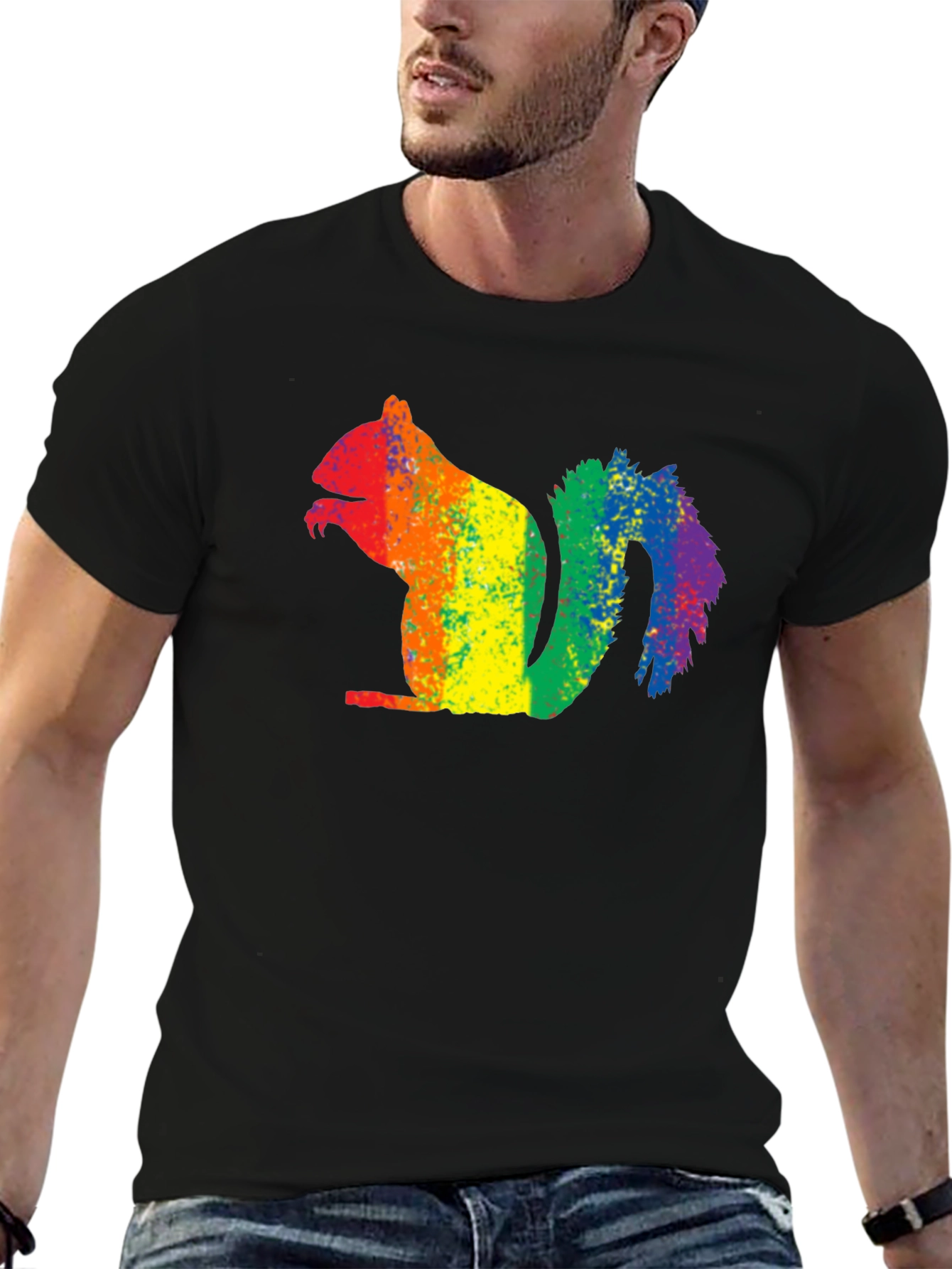 Rainbow Squirrel Graphic Tee - Pride Apparel