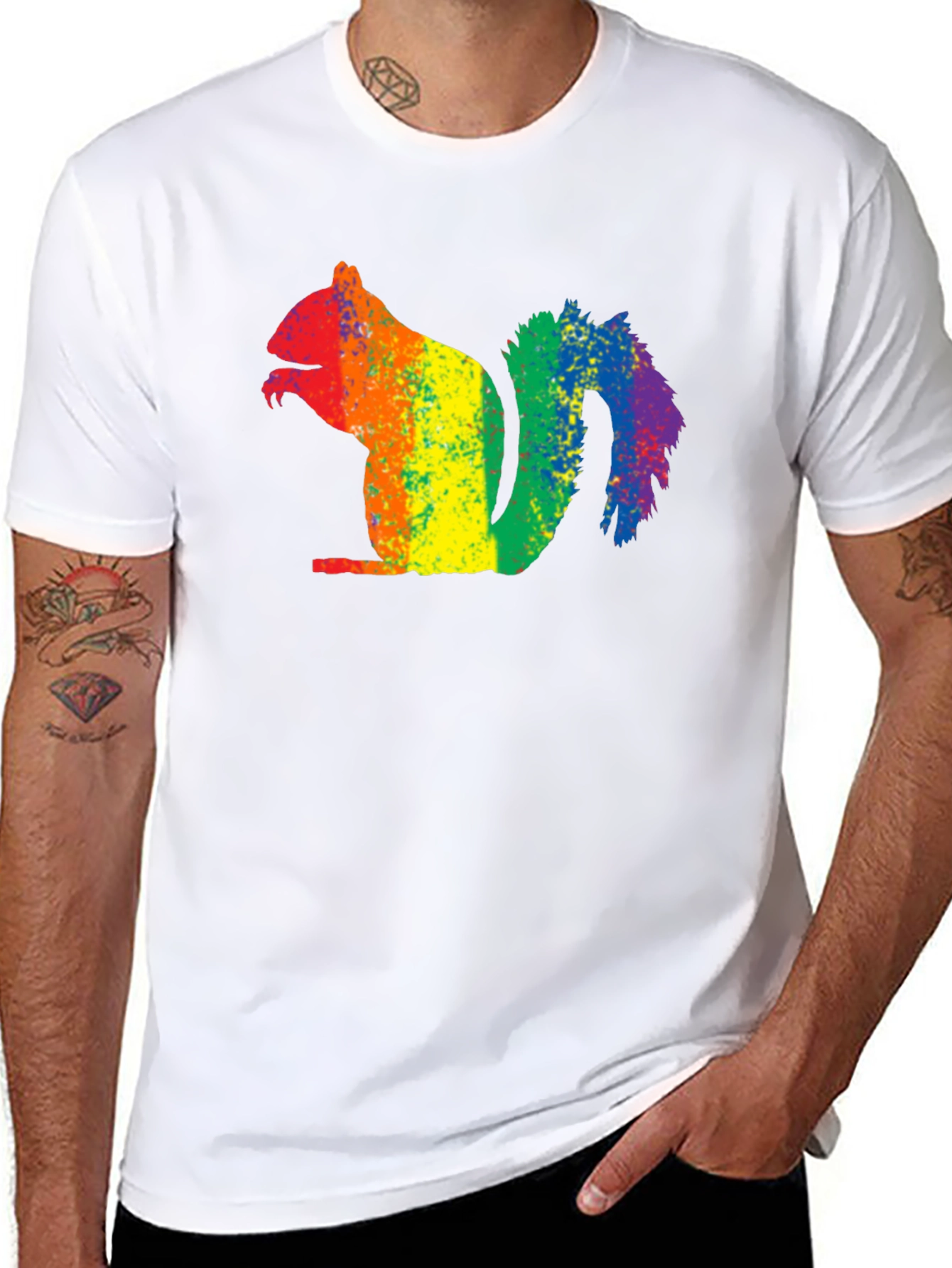 Rainbow Squirrel Graphic Tee - Pride Apparel