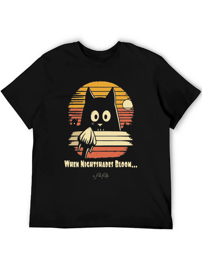 Nightshades Bloom T-Shirt Black Cat Tee