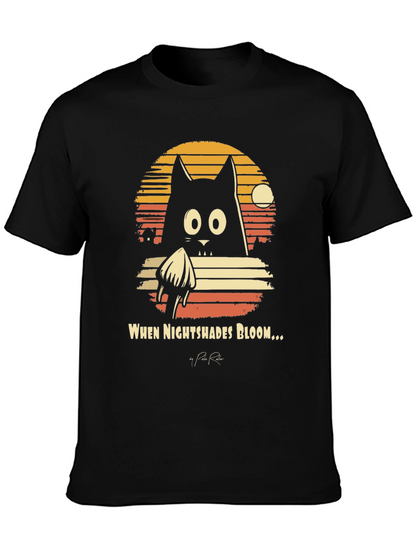 Nightshades Bloom T-Shirt Black Cat Tee