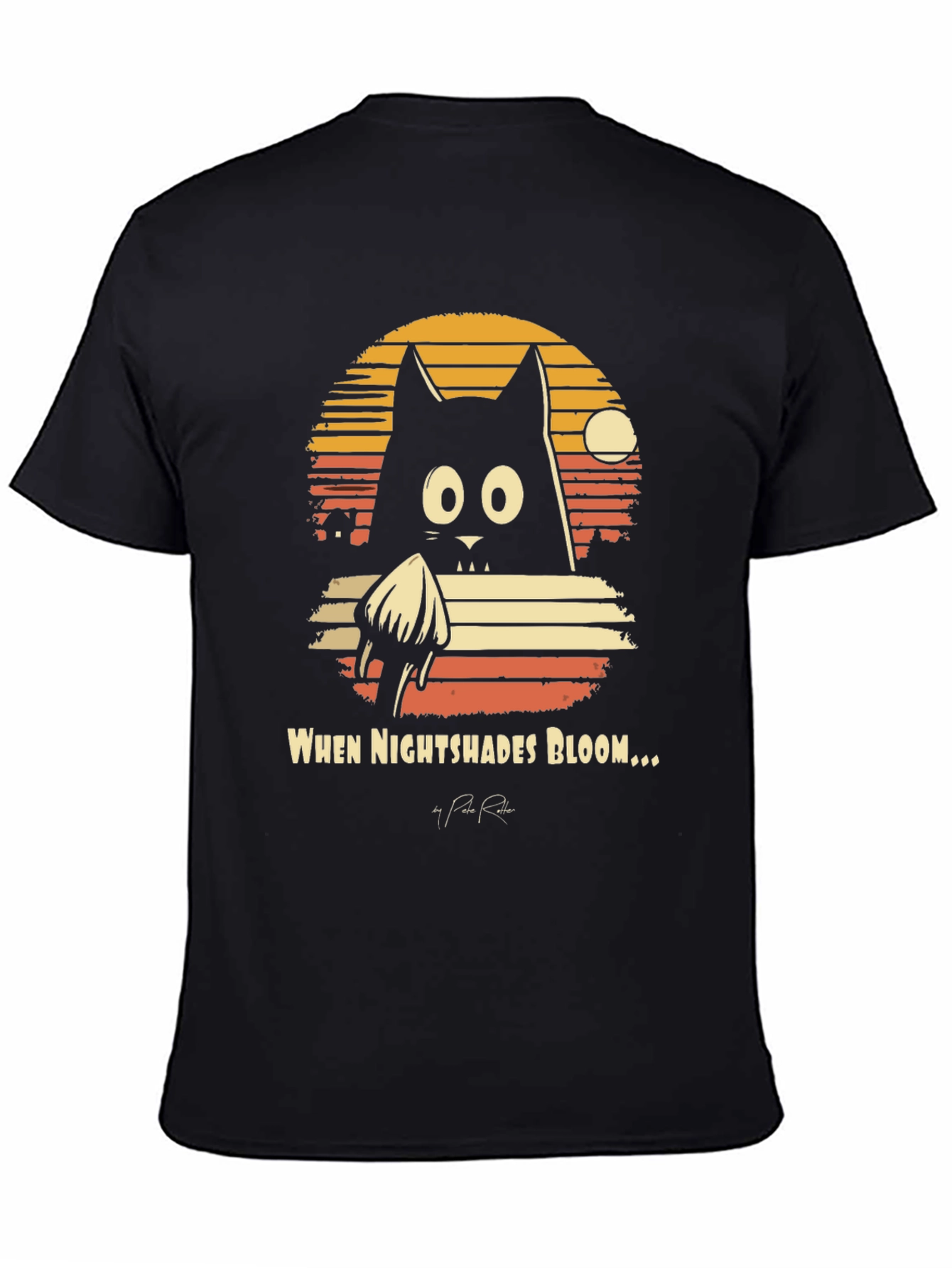 Nightshades Bloom T-Shirt Black Cat Tee